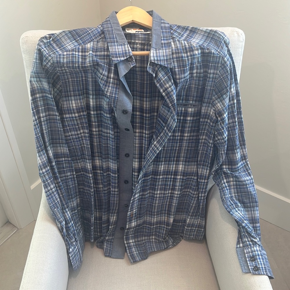 HUGO BOSS (ORANGE) CASUAL DRESS SHIRT SIZE LARGE